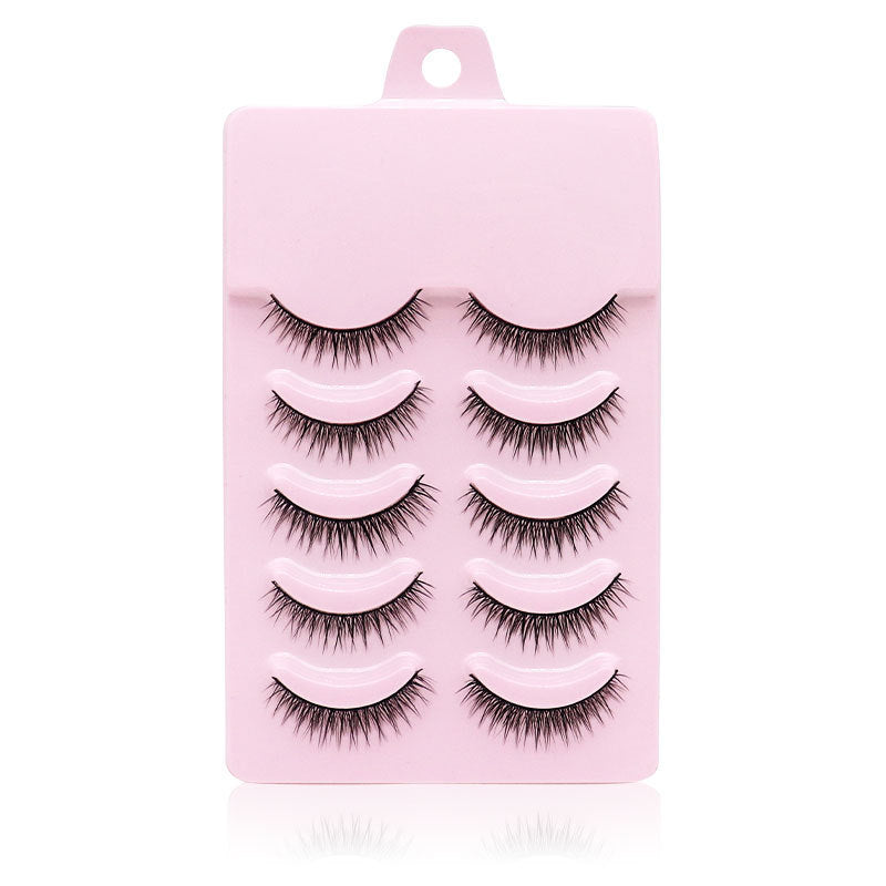 Natural Short Cross False Eyelashes (5 pairs) - The Self-care Edit