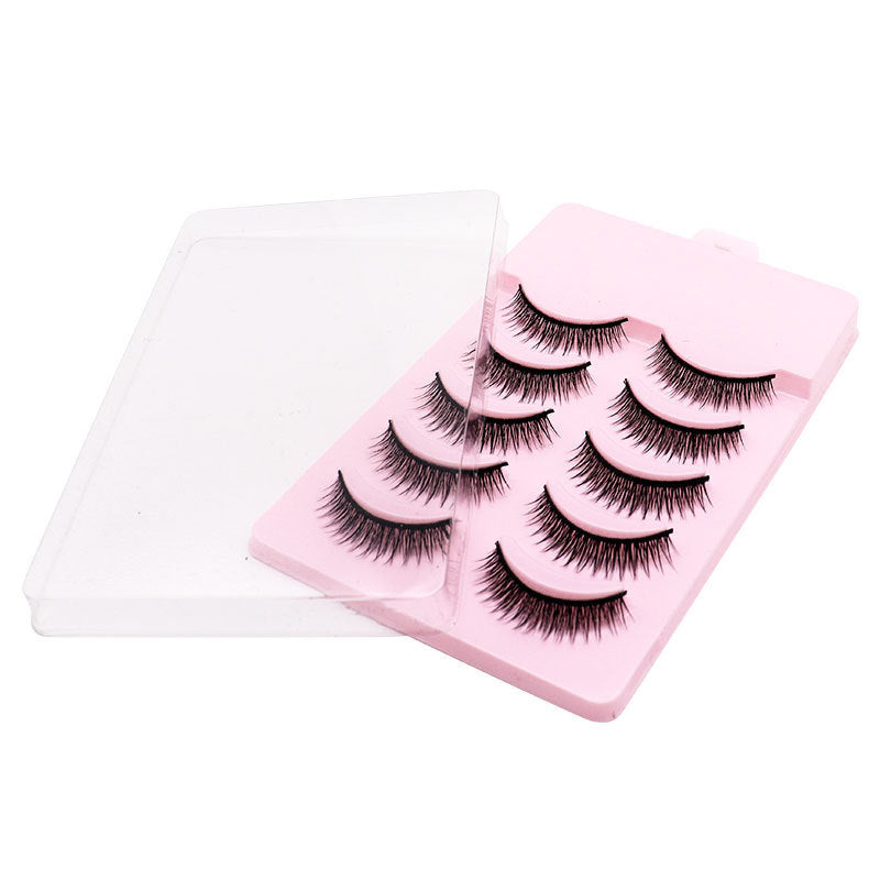 Natural Short Cross False Eyelashes (5 pairs) - The Self-care Edit