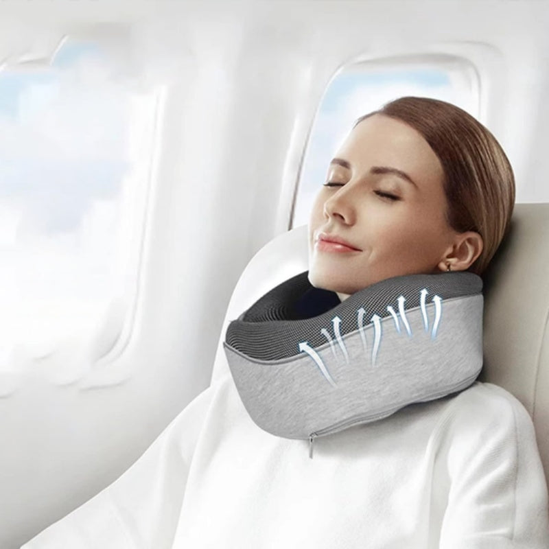 Ergonomic Memory Foam Travel Neck Pillow - The Self-care Edit