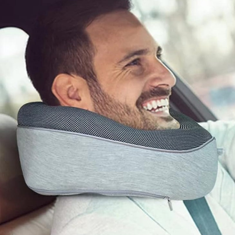 Ergonomic Memory Foam Travel Neck Pillow - The Self-care Edit