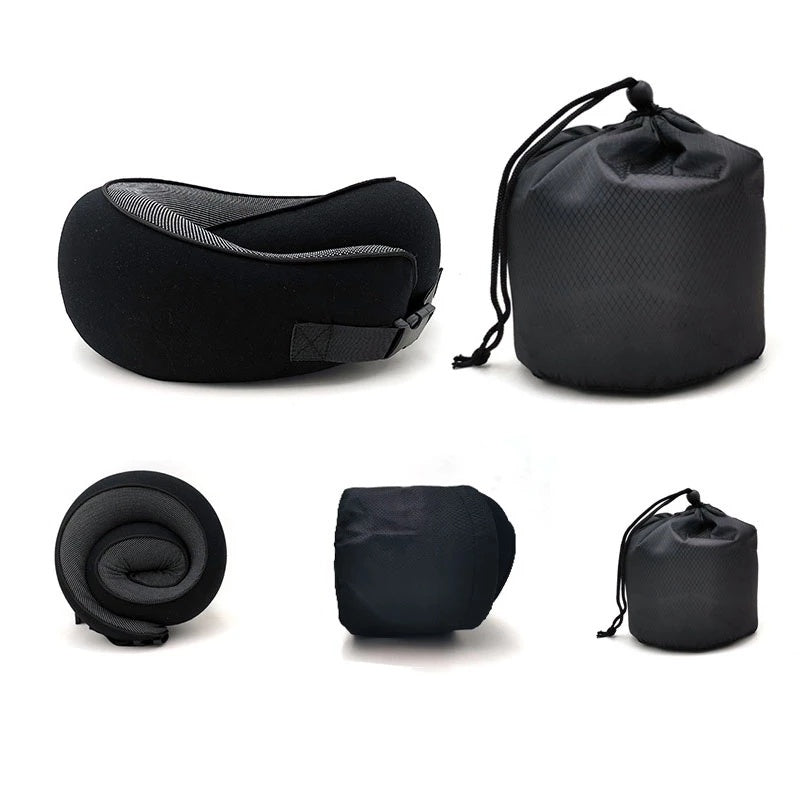 Ergonomic Memory Foam Travel Neck Pillow - The Self-care Edit