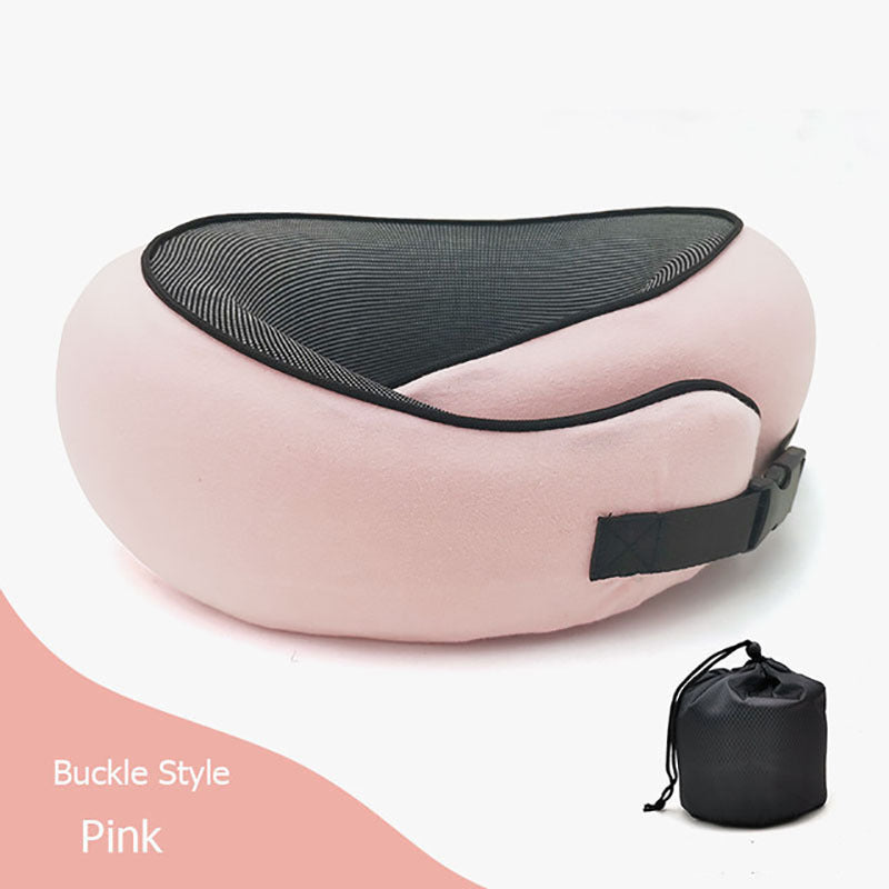Ergonomic Memory Foam Travel Neck Pillow - The Self-care Edit