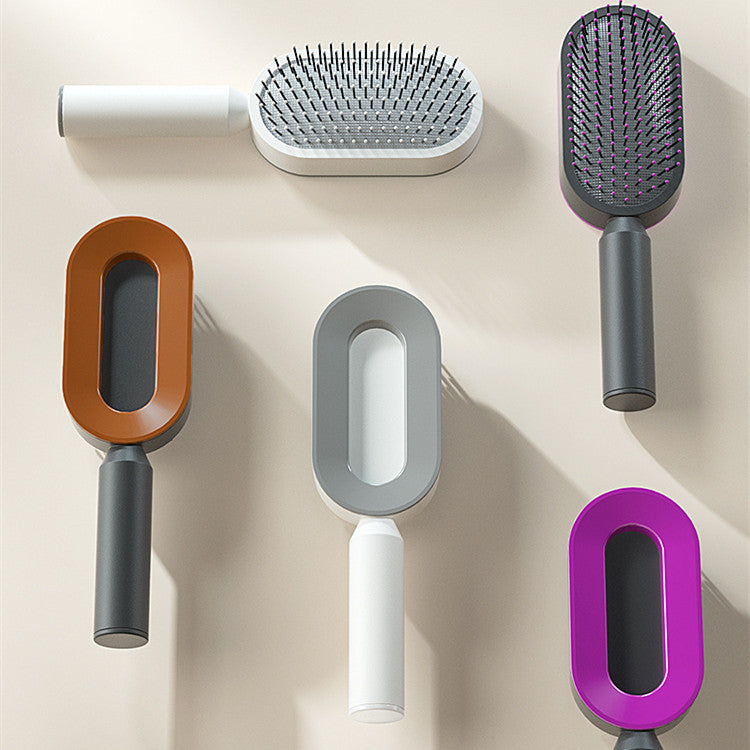 Self-Cleaning Scalp Massage Hair Brush - The Self-care Edit