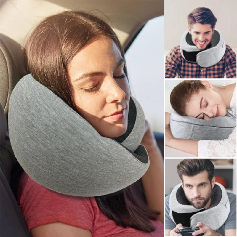 Ergonomic Memory Foam Travel Neck Pillow - The Self-care Edit